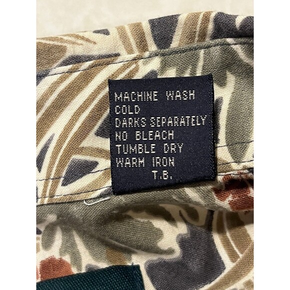 Vtg Mens Hawaiian SS Button Up Collared Shirt Sz L - Picture 4 of 10